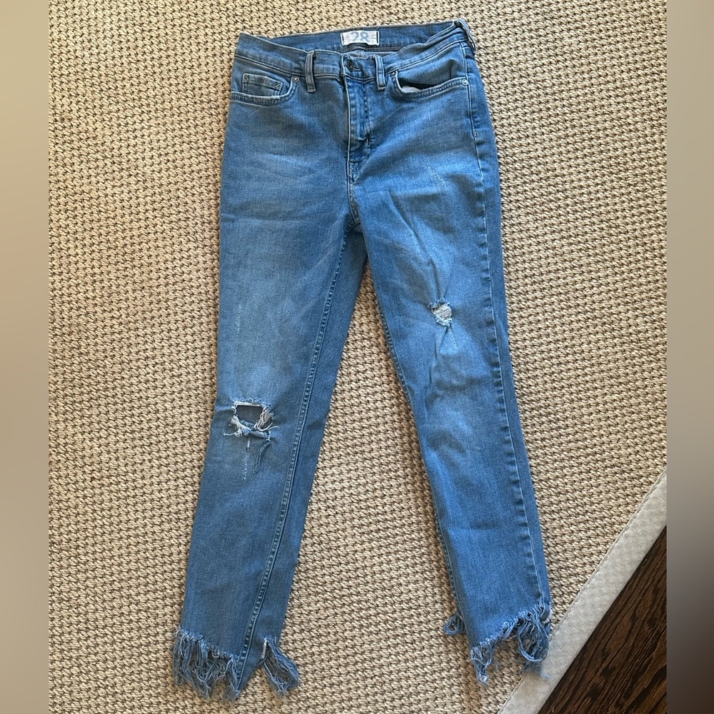 We The Free Distressed Blue Jeans